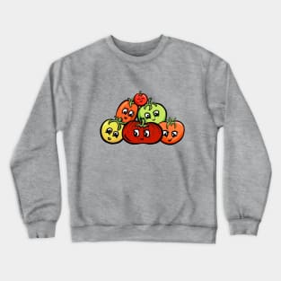 Cheeky Cartoon Tomato Varieties Characters Garden Tips Toons Crewneck Sweatshirt